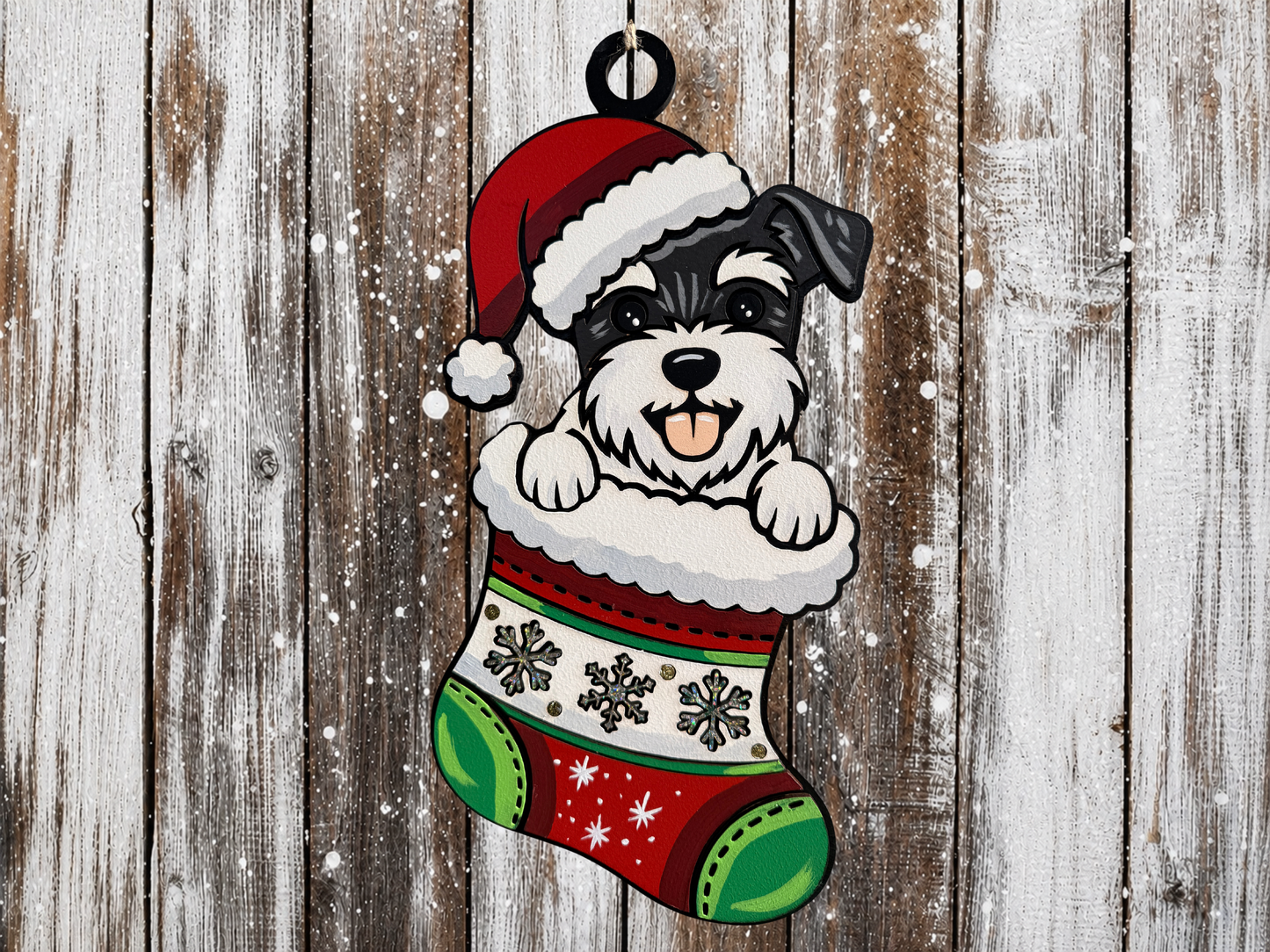 Large Hanging Christmas Decoration Dog