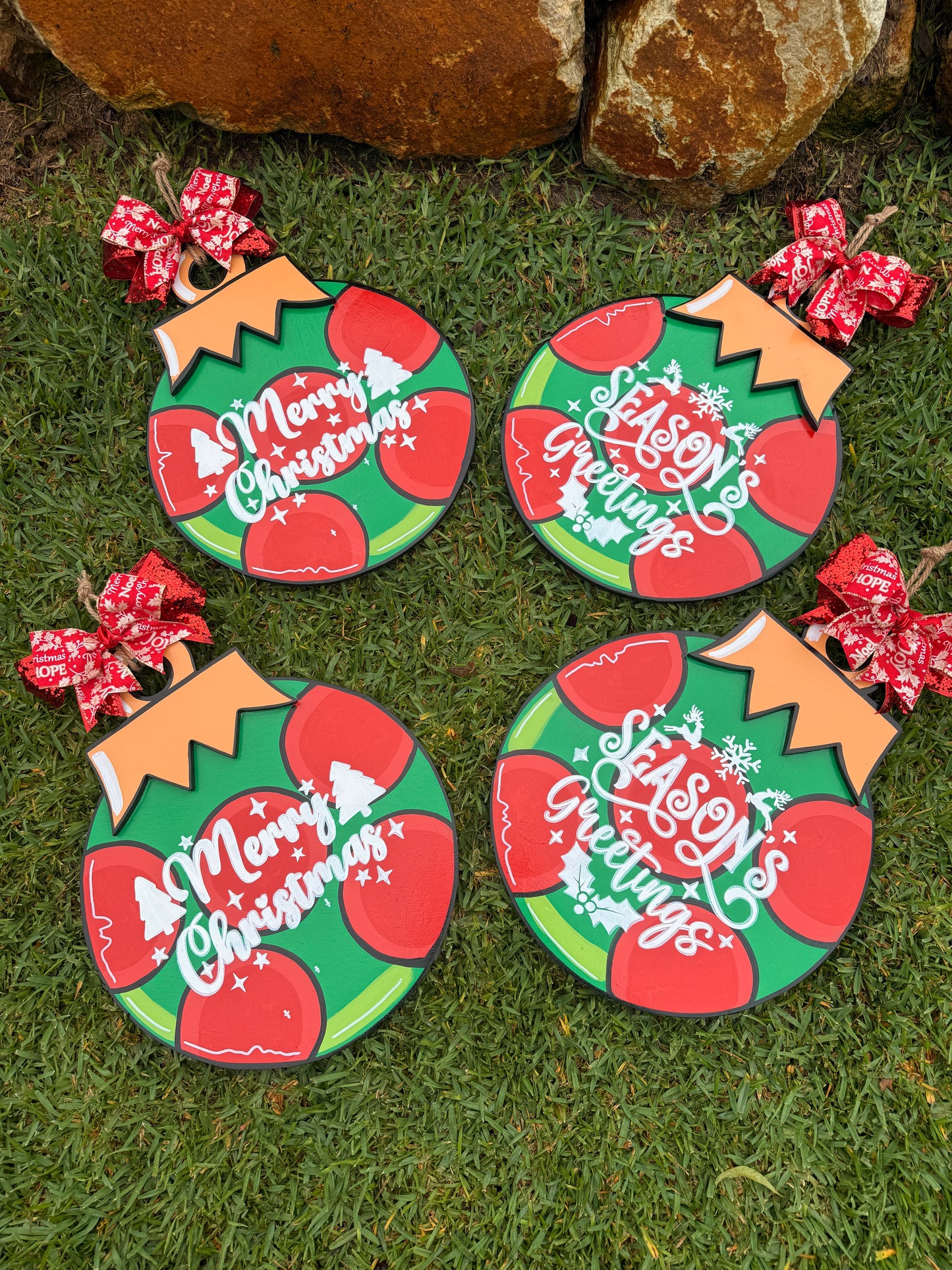 Seasons Greetings Christmas Door Hanger