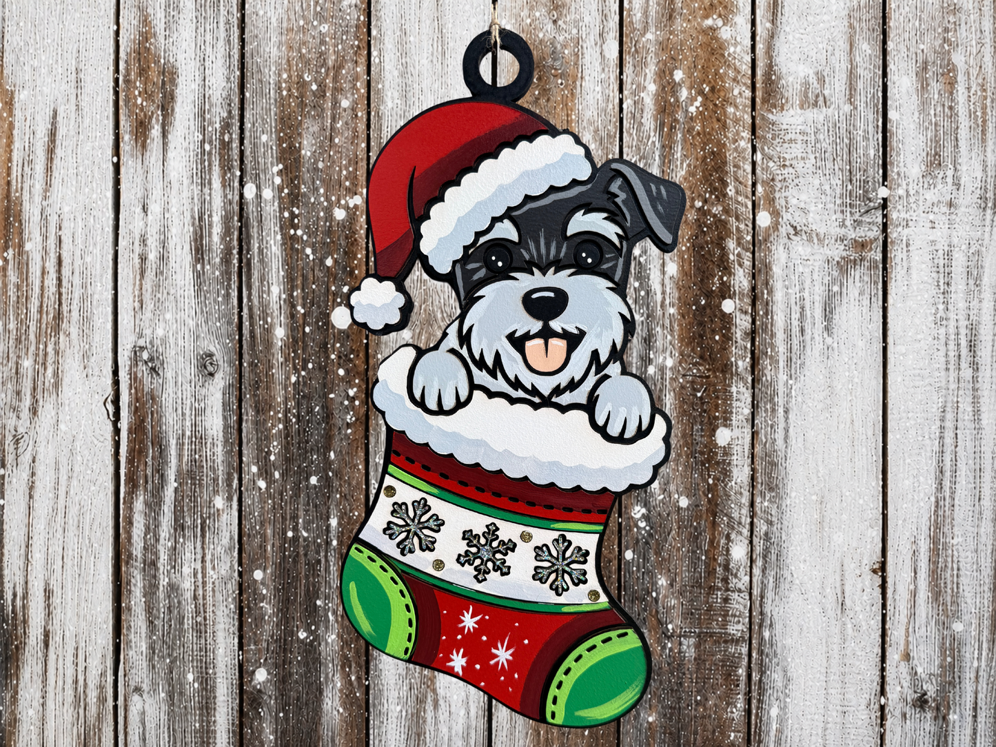 Large Hanging Christmas Decoration Dog