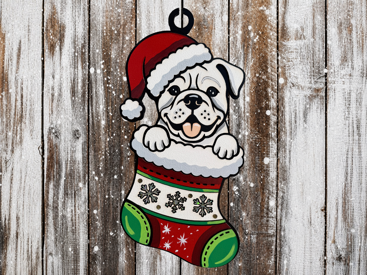 Large Hanging Christmas Decoration Dog