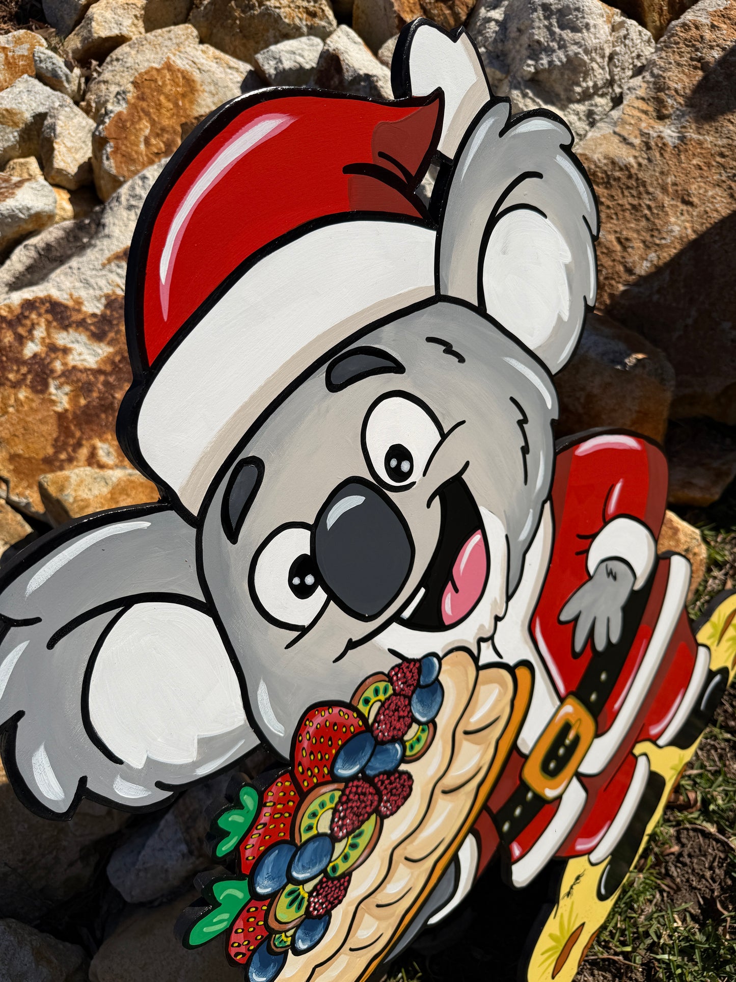 Koala Santa with Pavlova Christmas