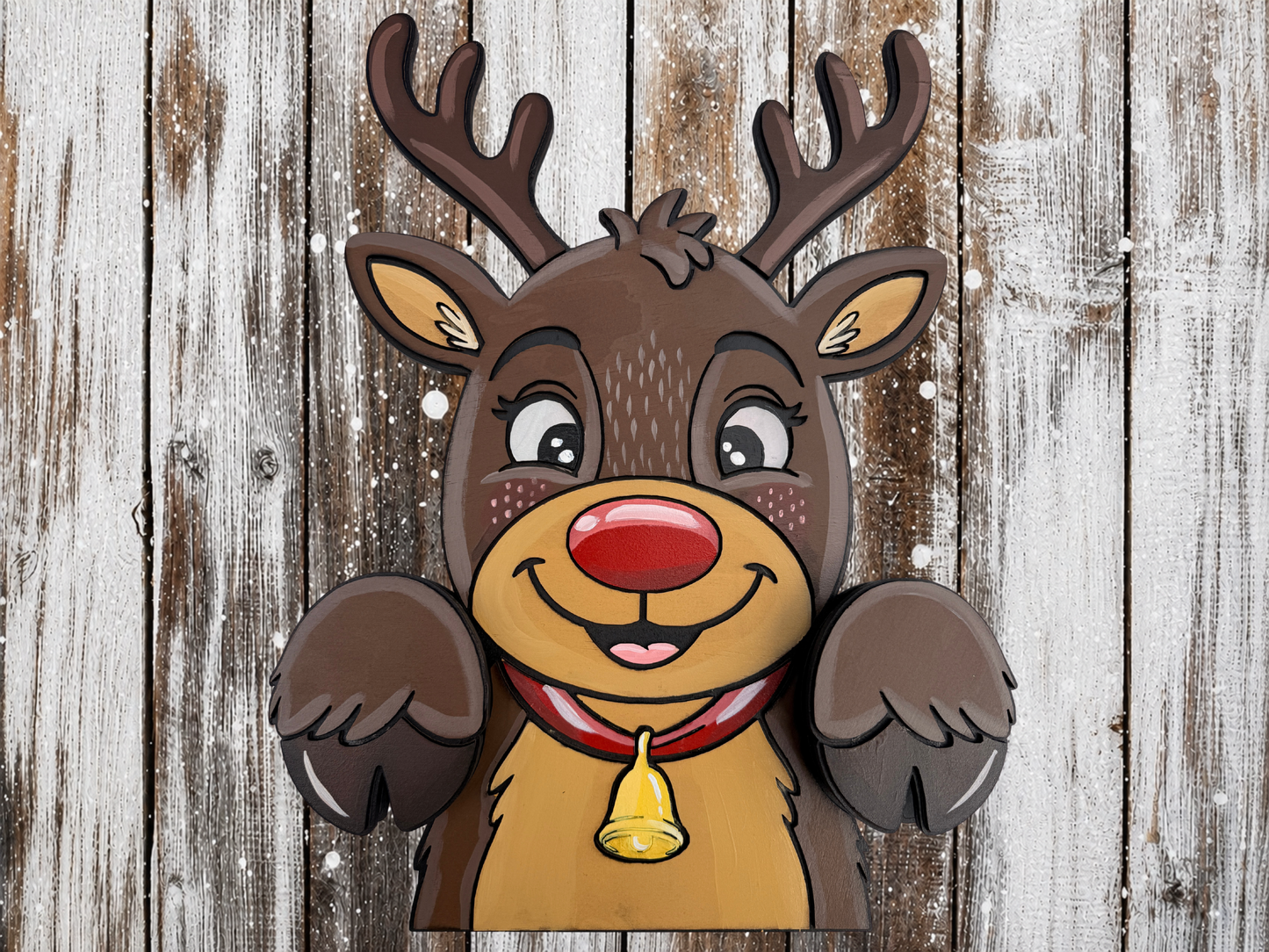 Large Christmas Decoration Fence Sitter