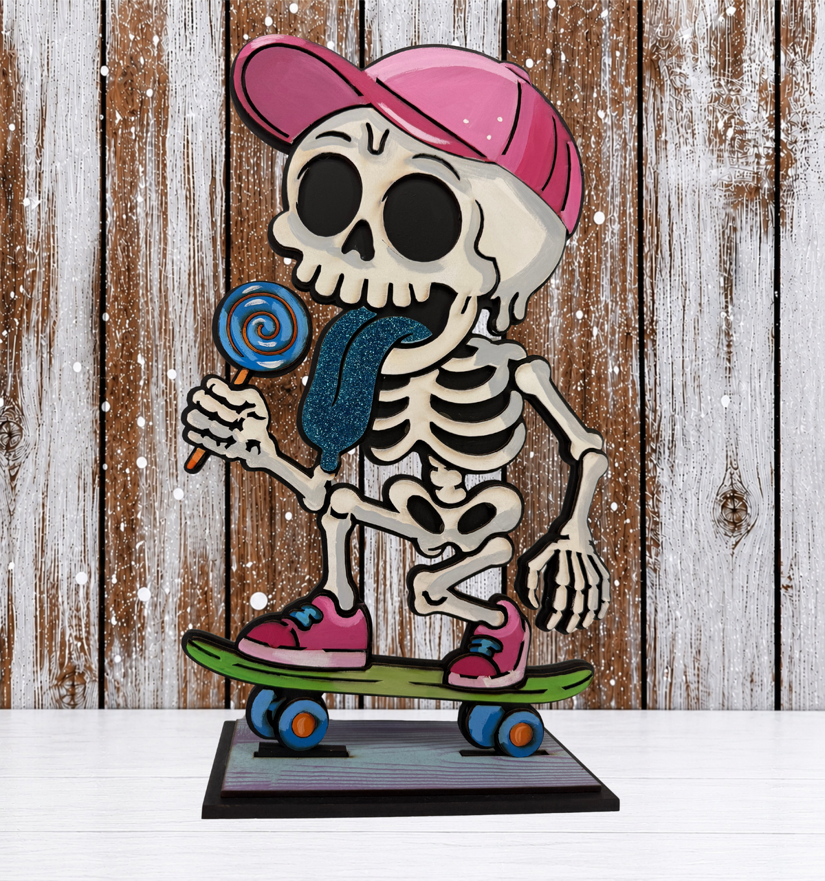 Large Halloween Decoration Skeleton Skater