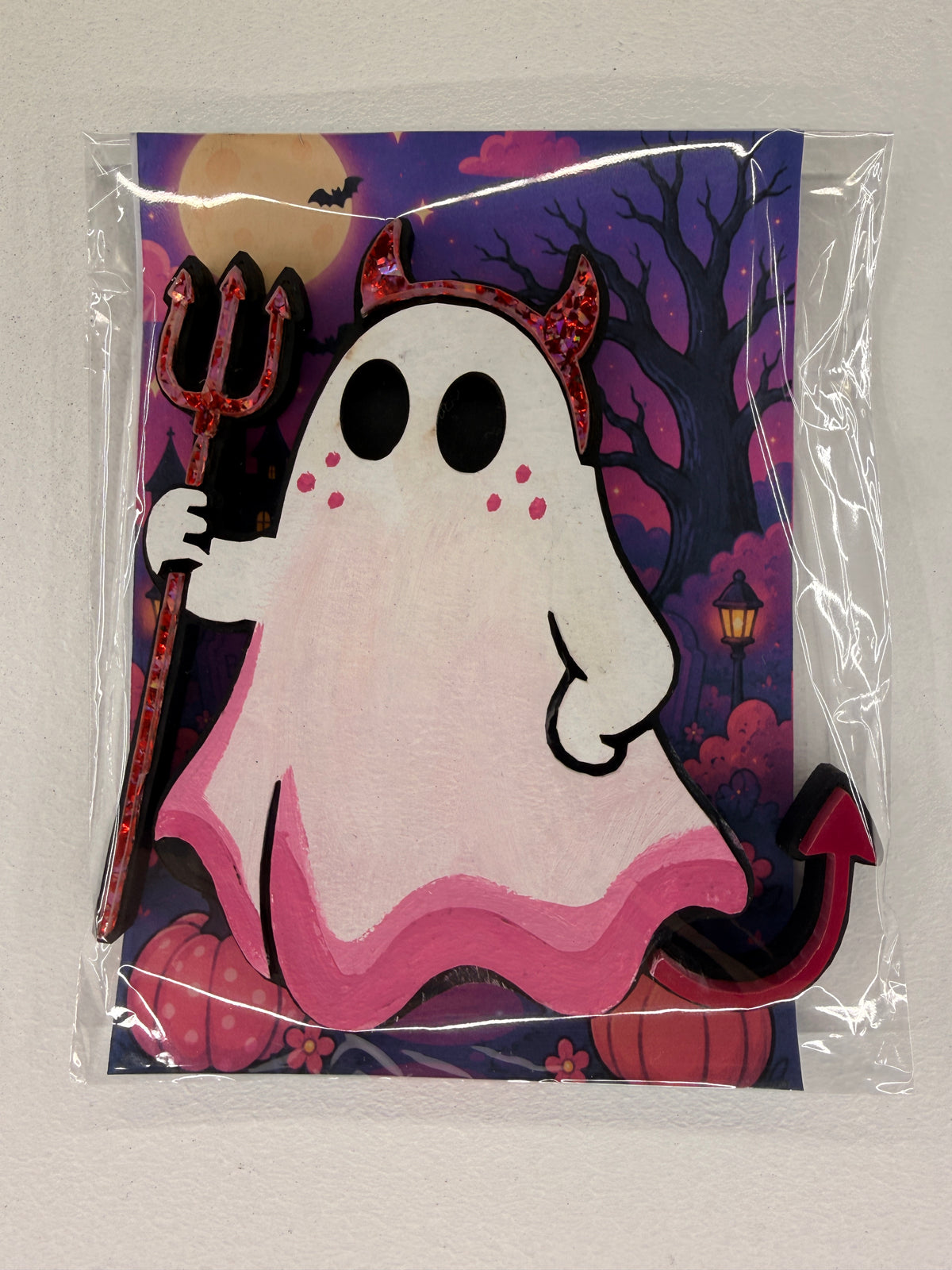 Cartoon Army Minis Magnet Halloween pink ghost devil