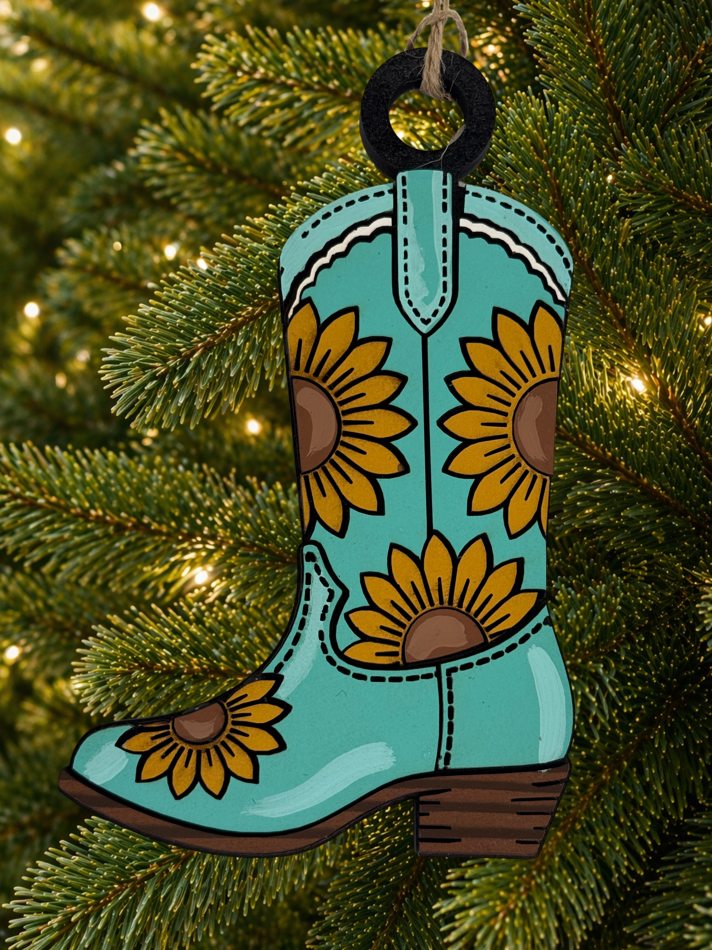 Cartoon Army Minis - Christmas Ornament Cowboy Cowgirl Boot