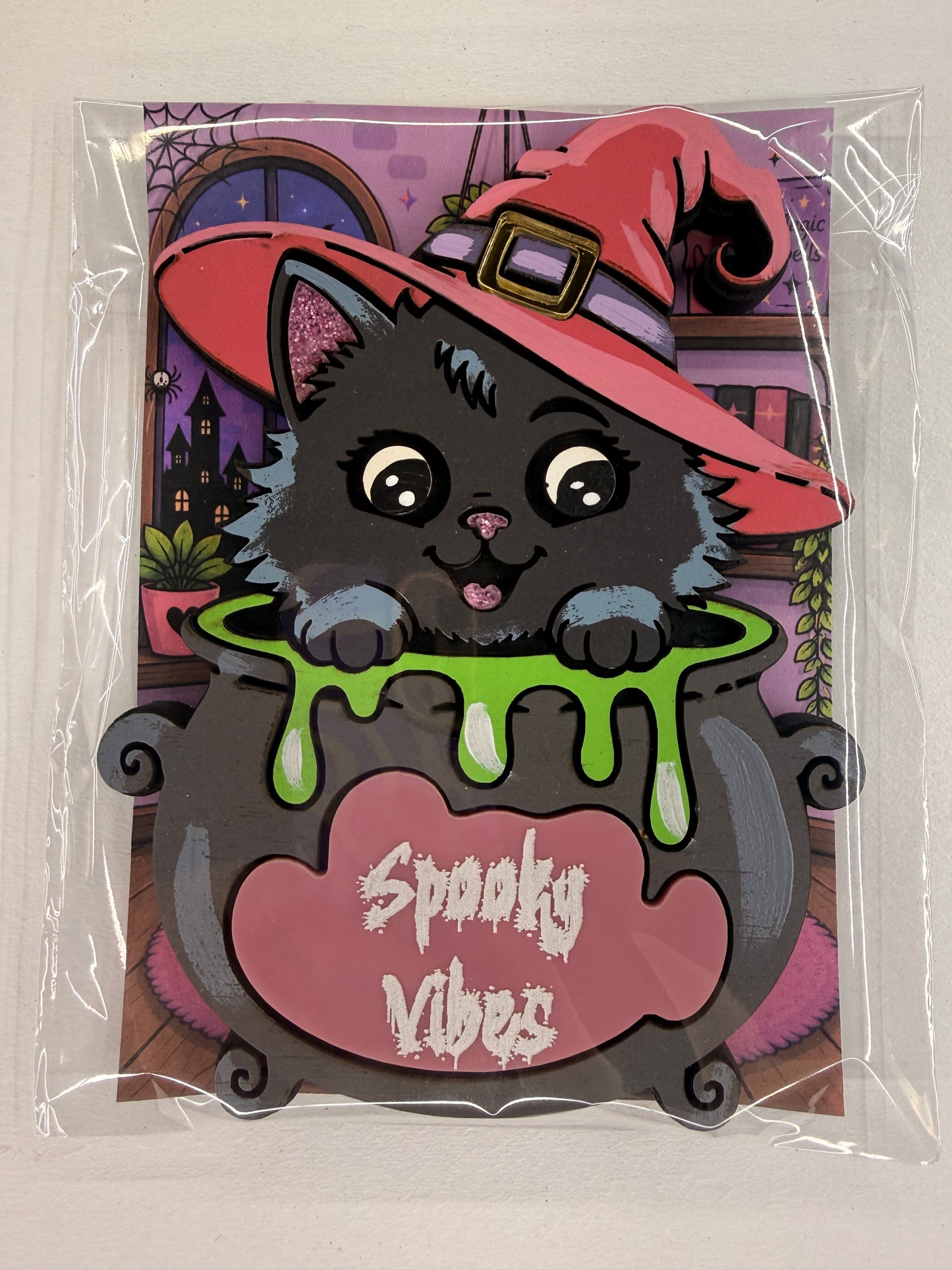 Cartoon Army Minis Magnet Halloween witch cat