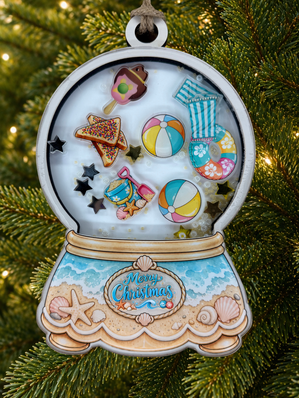 Cartoon Army Minis - Christmas Ornament beach snow globe shaker