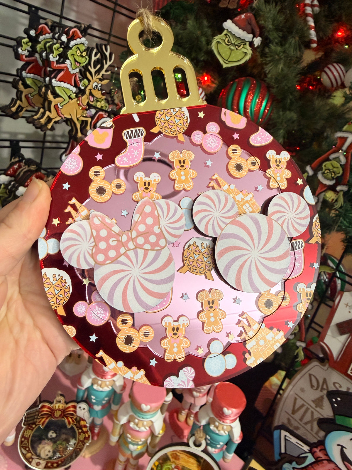 Mickey and Minnie merry Christmas Christmas Decoration Ornament Bauble