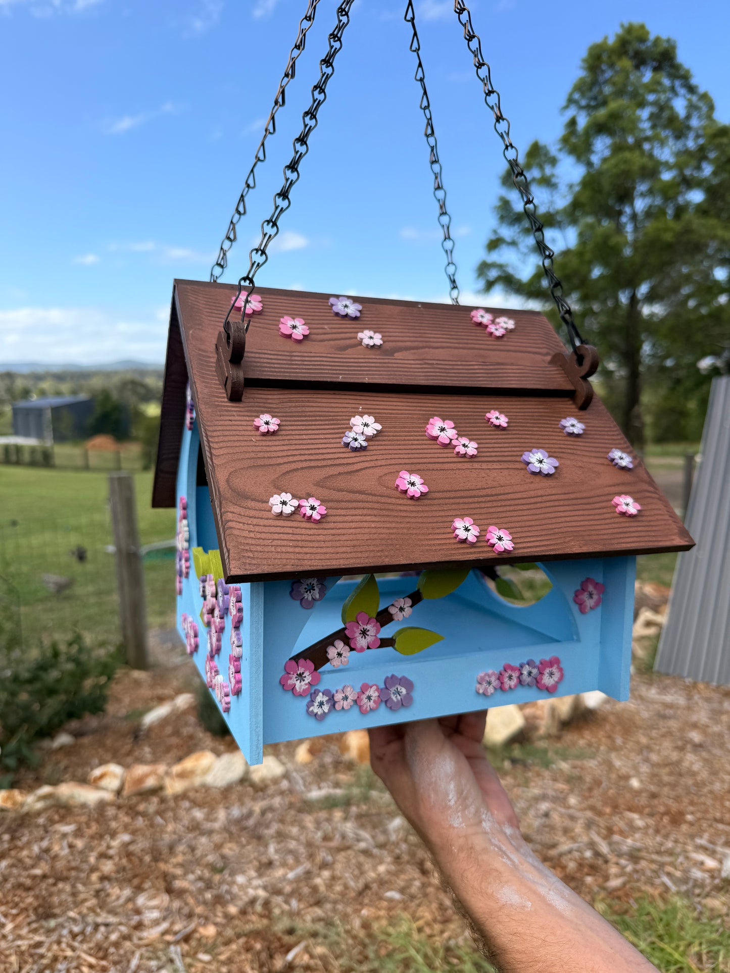 Floral Bird Feeder Birdhouse