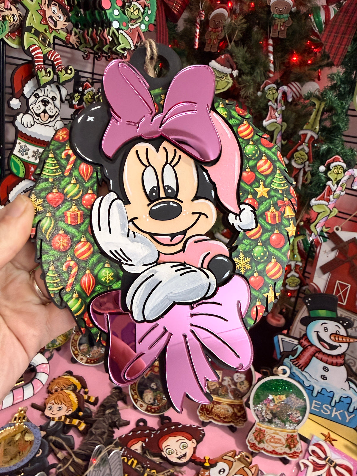 Cartoon Army Minis - Christmas Ornament Minnie Mouse Mickey Mouse Deluxe