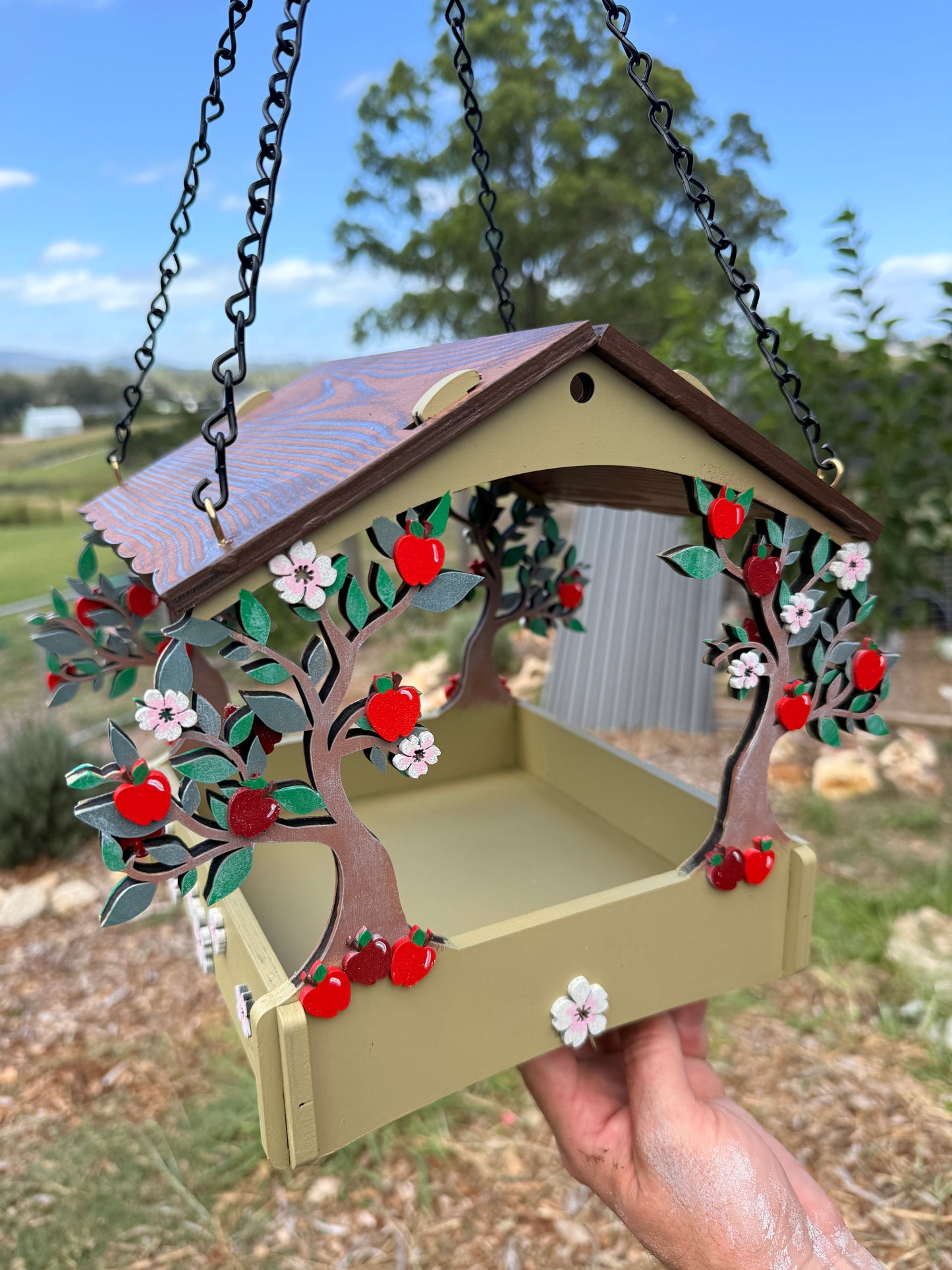 Apple Tree Bird Feeder Birdhouse