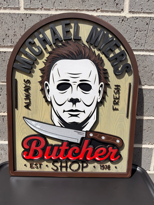 Michael Myers Butcher Shop Memorabilia