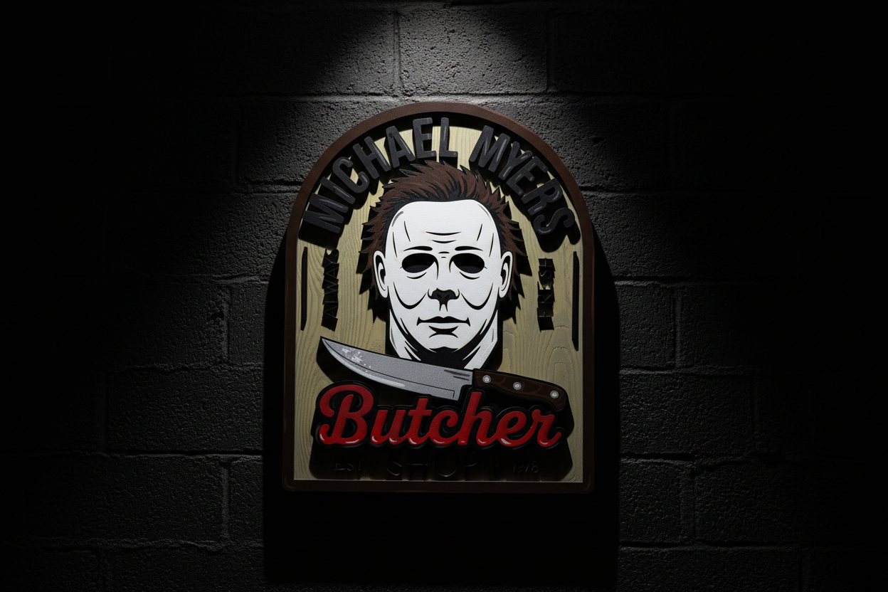 Michael Myers Butcher Shop Memorabilia