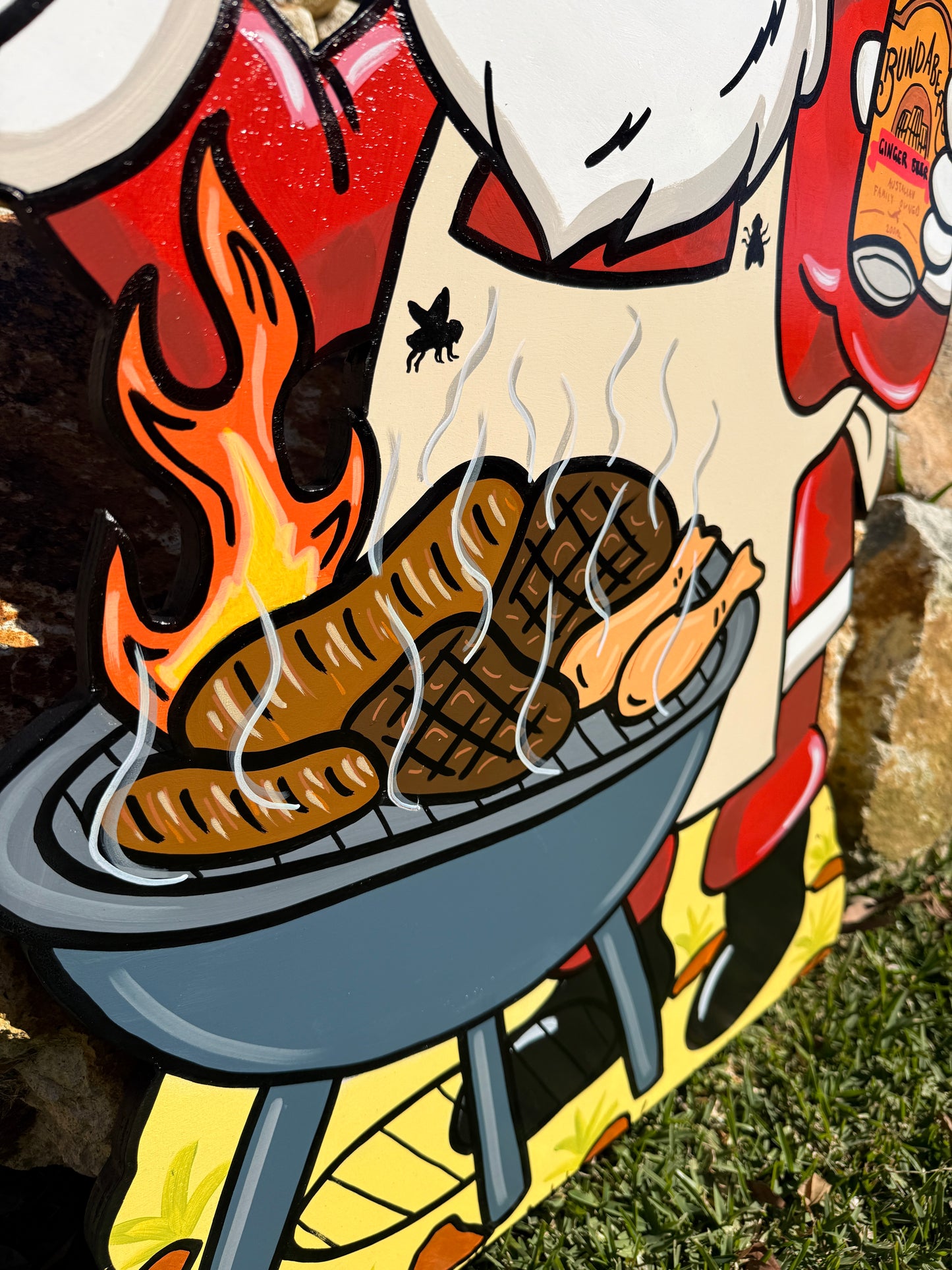 Santa cooking BBQ Christmas