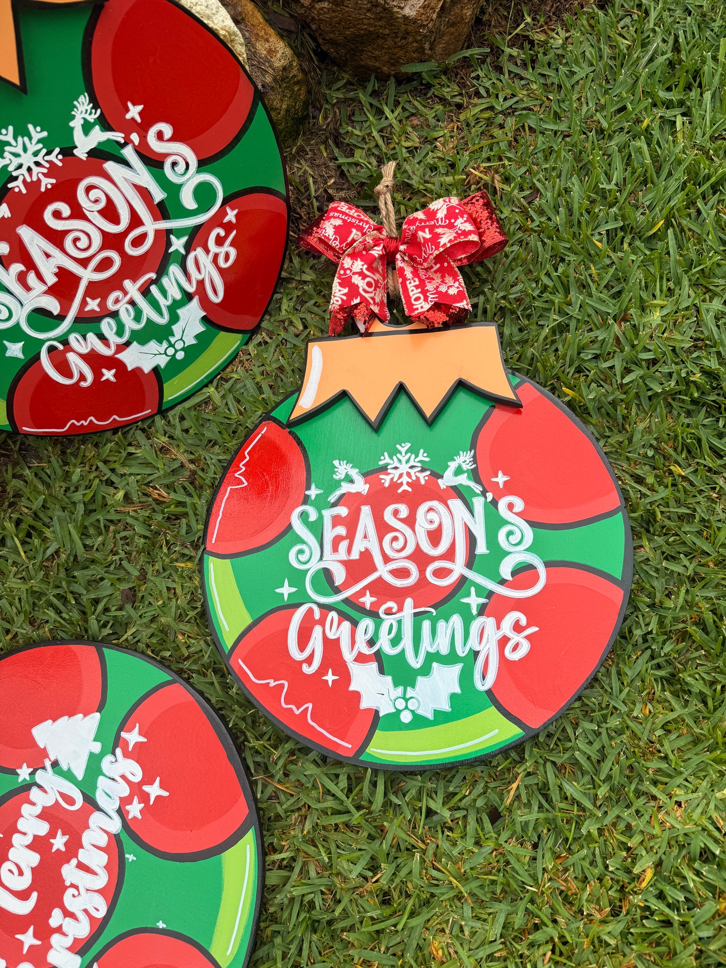 Seasons Greetings Christmas Door Hanger