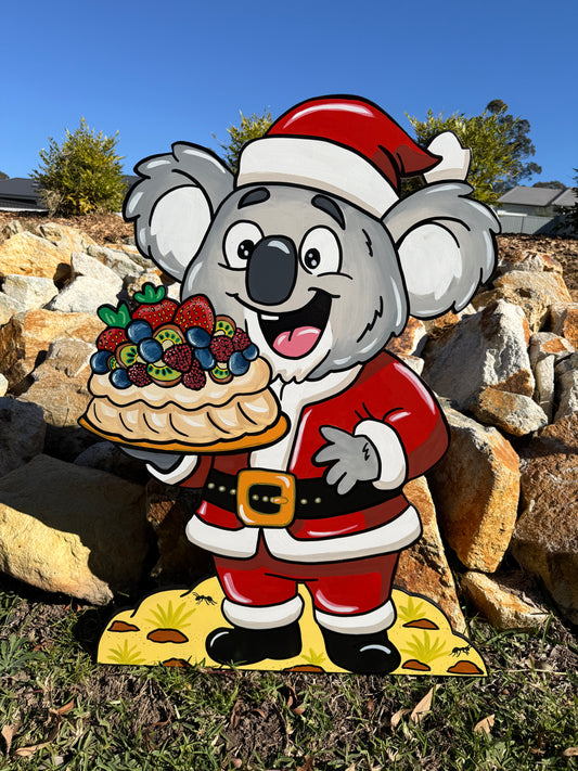 Koala Santa with Pavlova Christmas