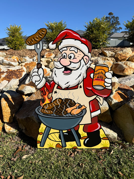 Santa cooking BBQ Christmas