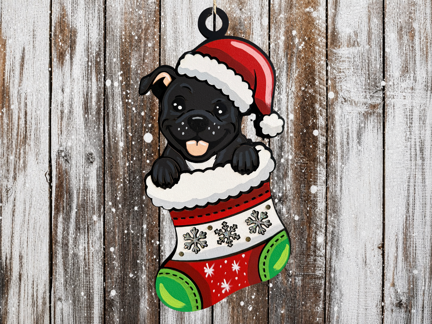Large Hanging Christmas Decoration Dog