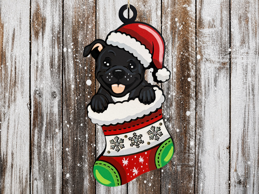 Large Hanging Christmas Decoration Dog