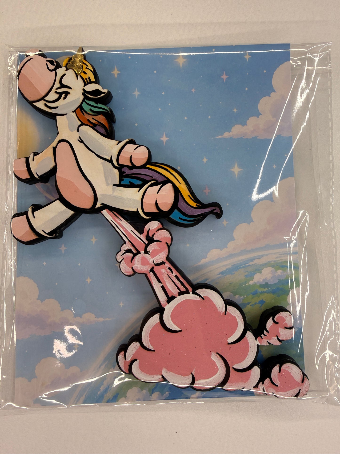 LARGE Cartoon Army Minis Magnet Farting Unicorn Pastel
