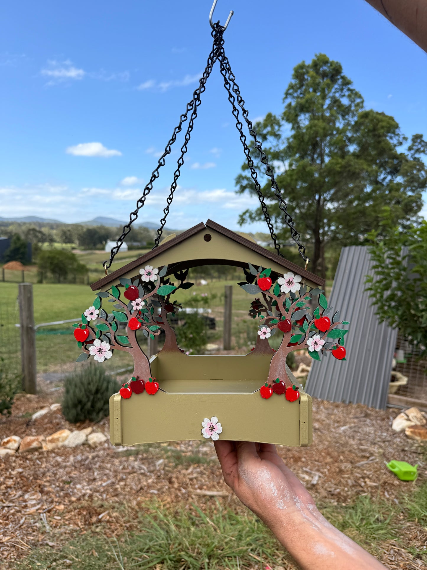 Apple Tree Bird Feeder Birdhouse