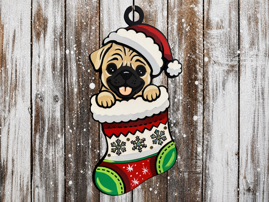 Large Hanging Christmas Decoration Dog