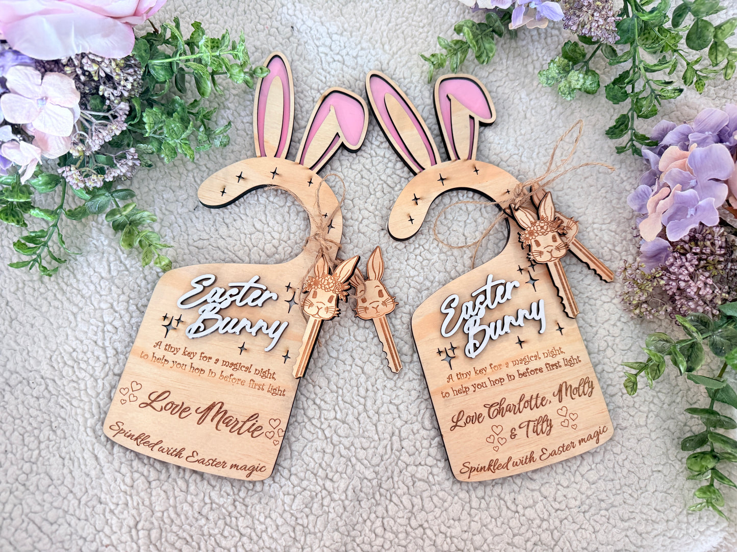 Personalised Easter Bunny Key Door Hanger 🐰