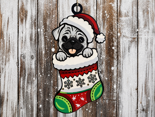 Large Hanging Christmas Decoration Dog