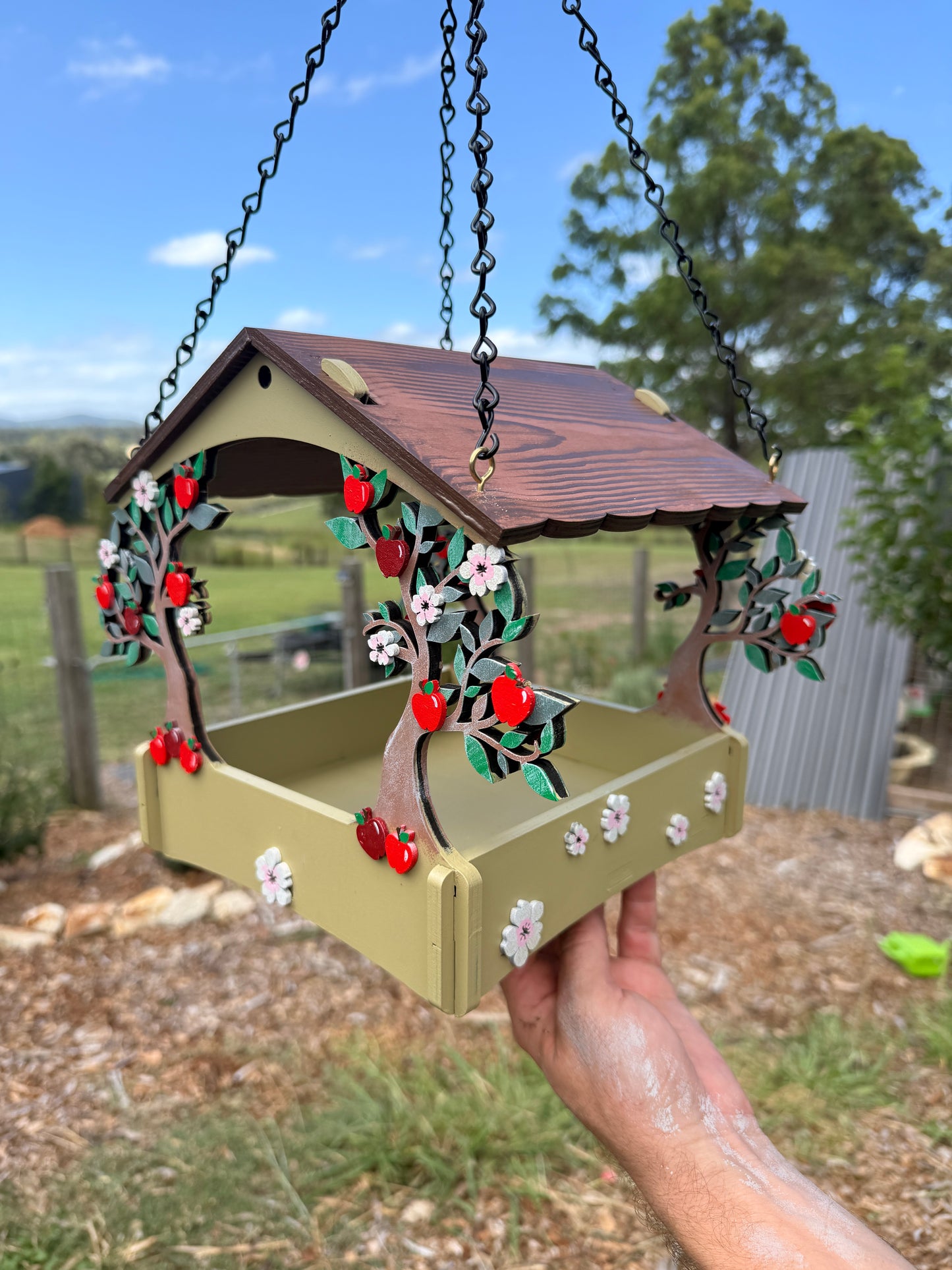 Apple Tree Bird Feeder Birdhouse