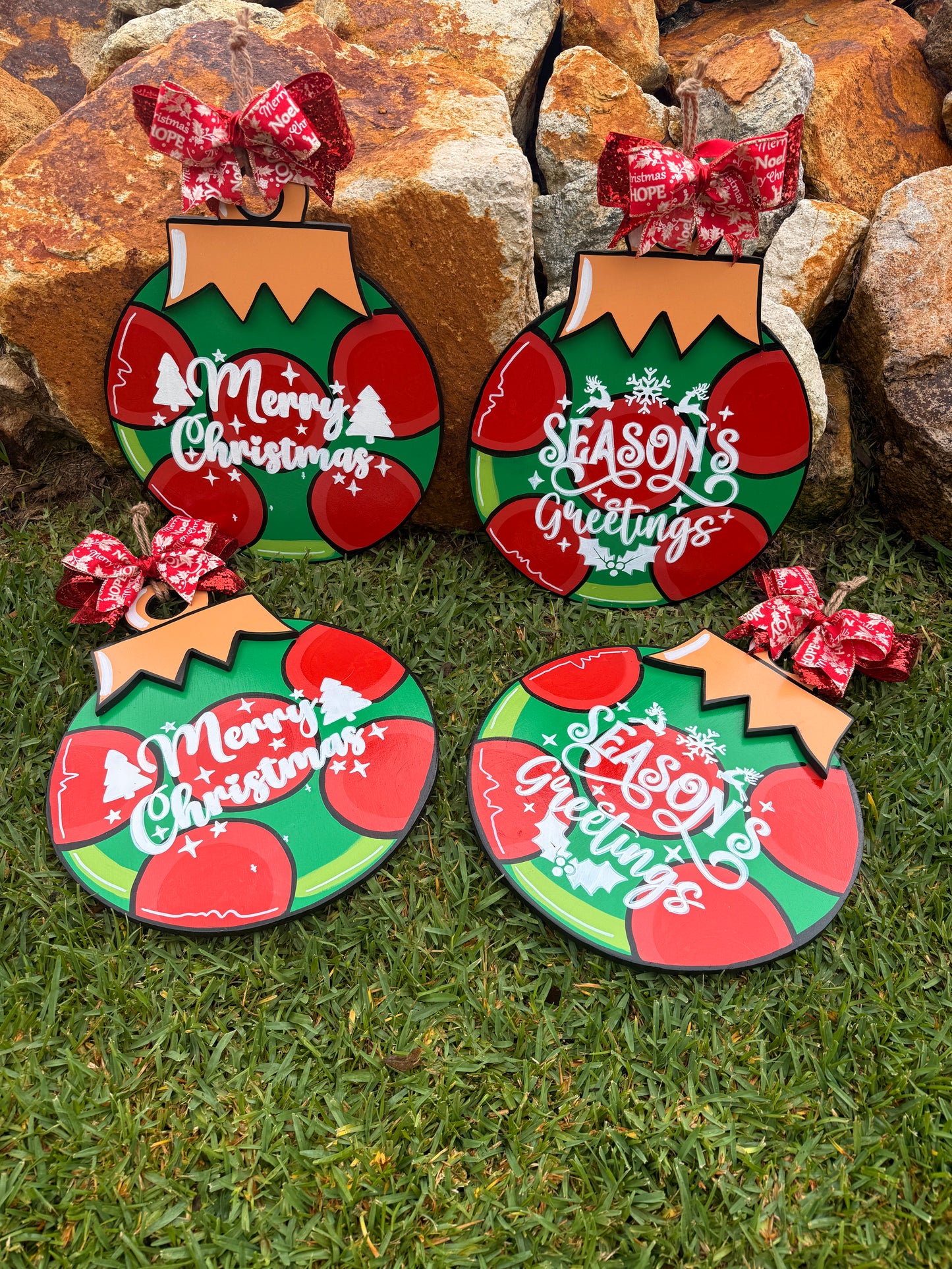 Seasons Greetings Christmas Door Hanger