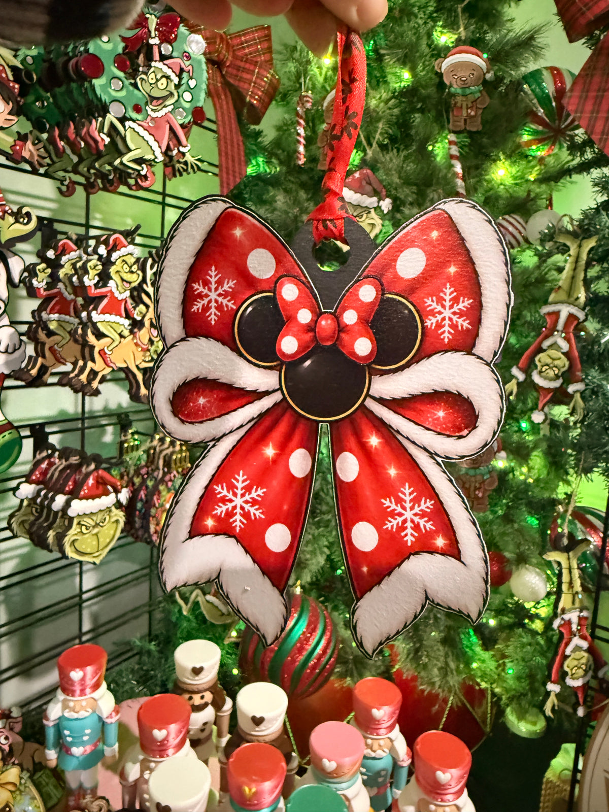 Minnie Mouse Christmas Decoration Ornament bow