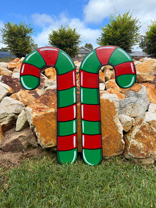 Candy cane set of two 80cm Christmas