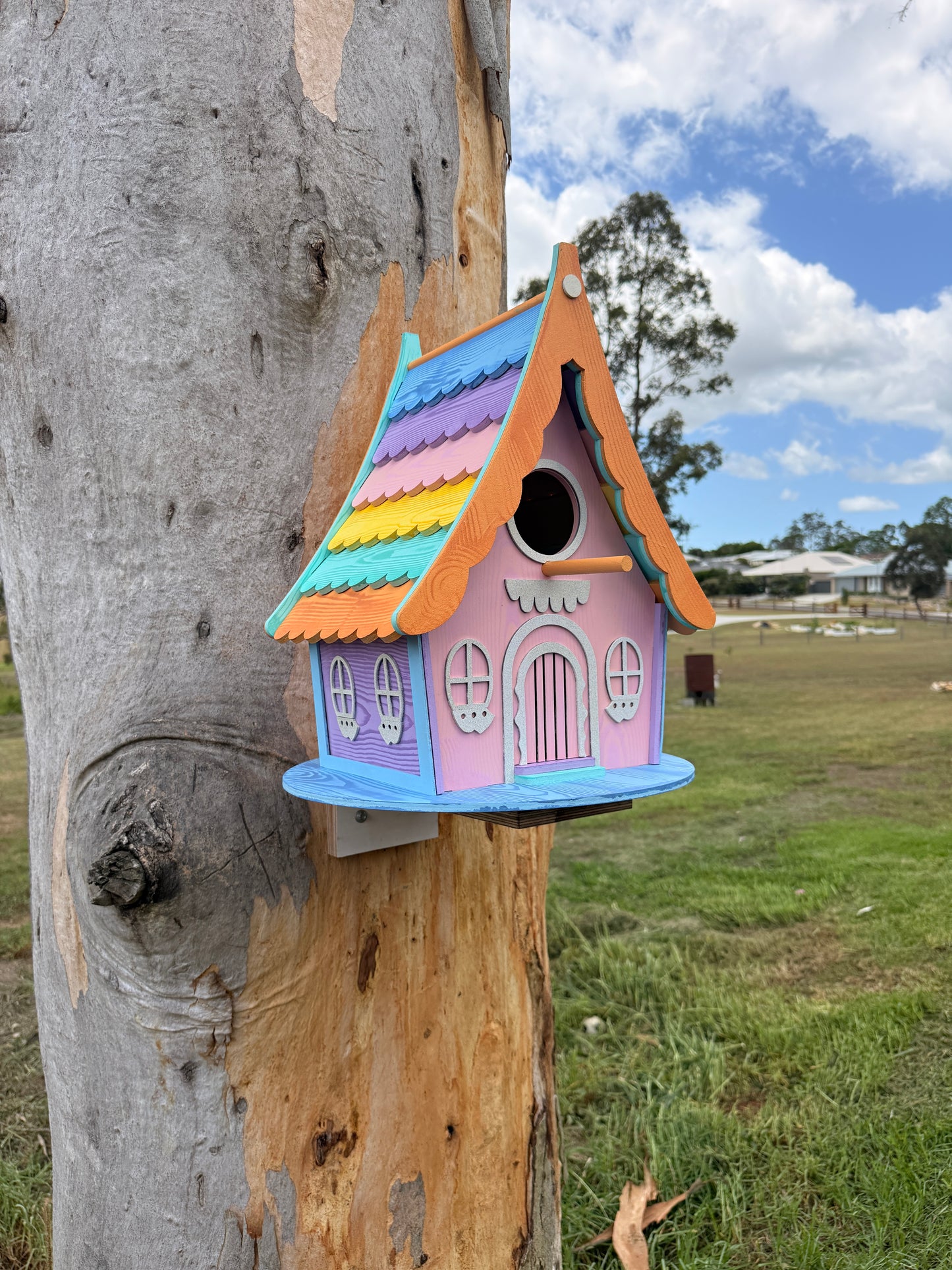 Sugarplum Manor - Grand Pastel Fairy  Birdhouse