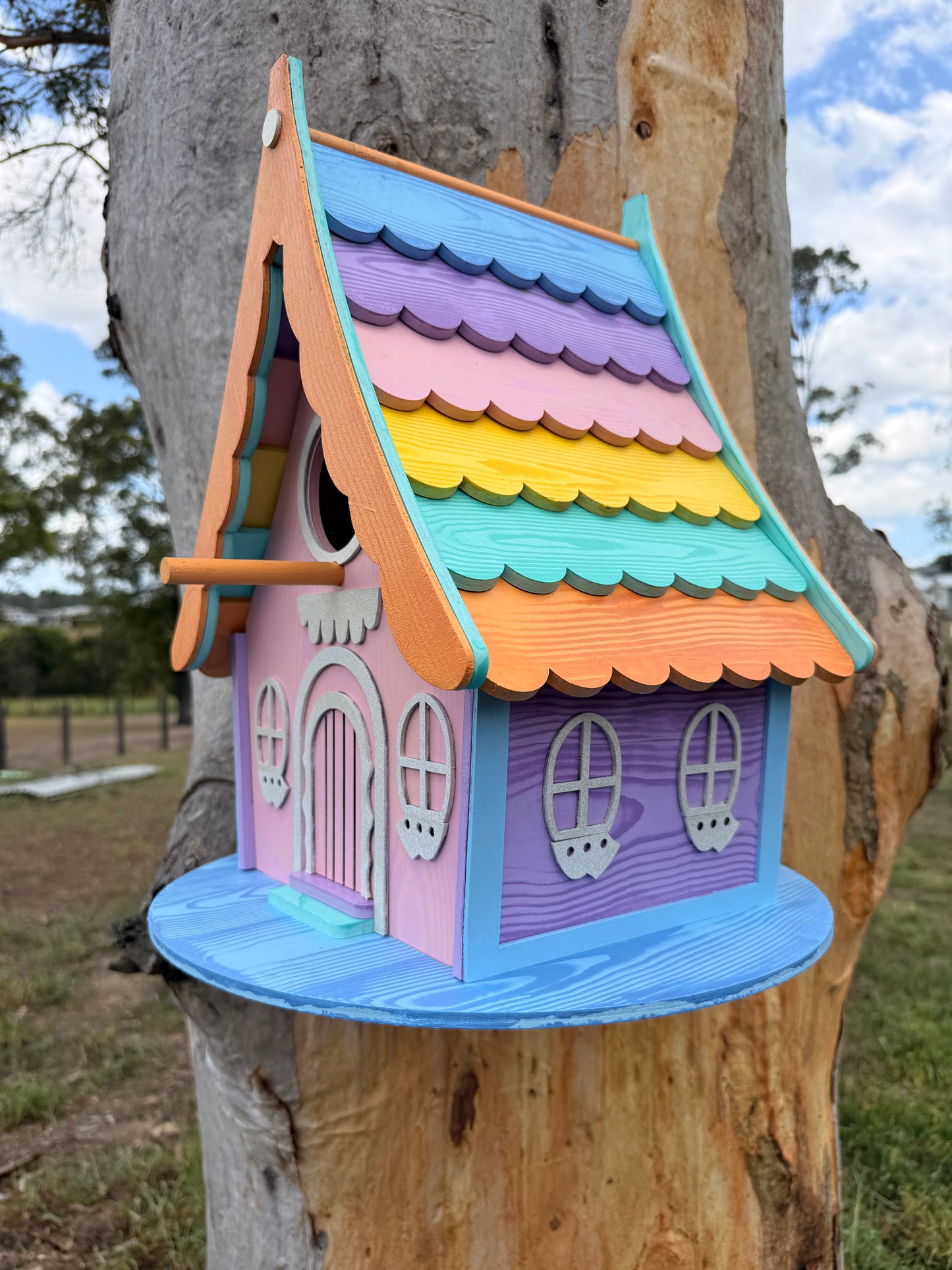 Sugarplum Manor - Grand Pastel Fairy  Birdhouse