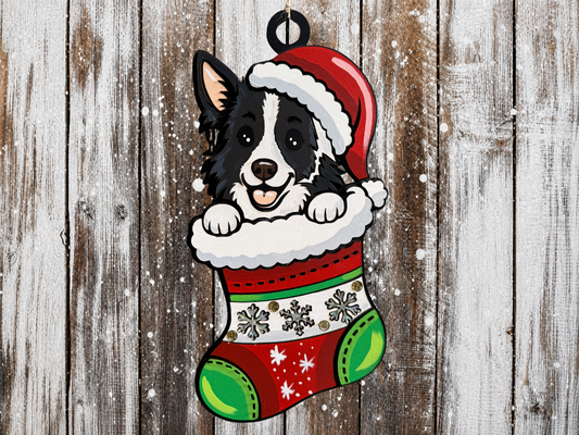 Large Hanging Christmas Decoration Dog