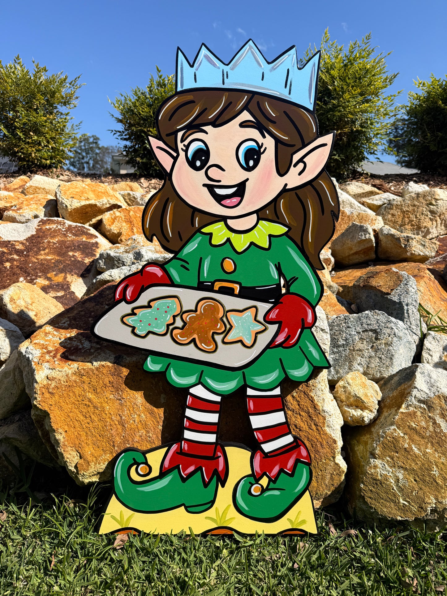Elf with a tray of cookies Christmas