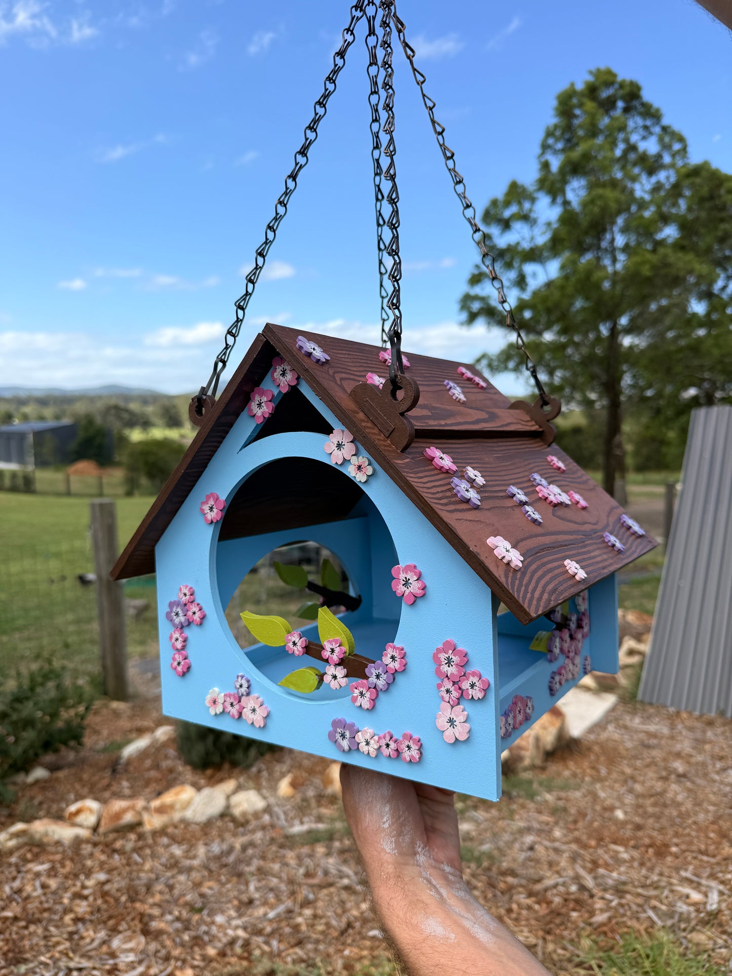 Floral Bird Feeder Birdhouse