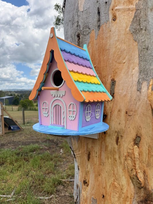 Sugarplum Manor - Grand Pastel Fairy  Birdhouse