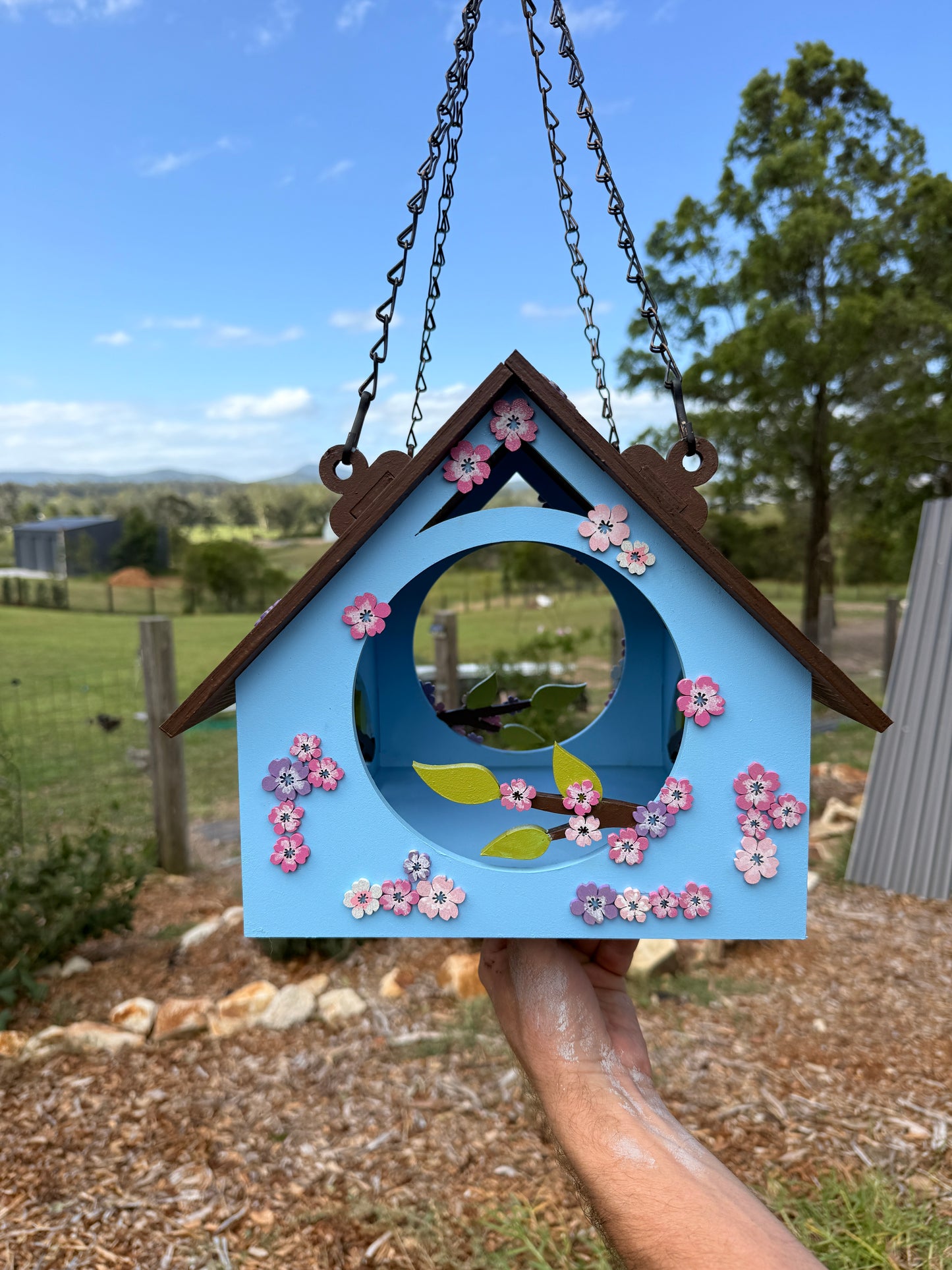 Floral Bird Feeder Birdhouse