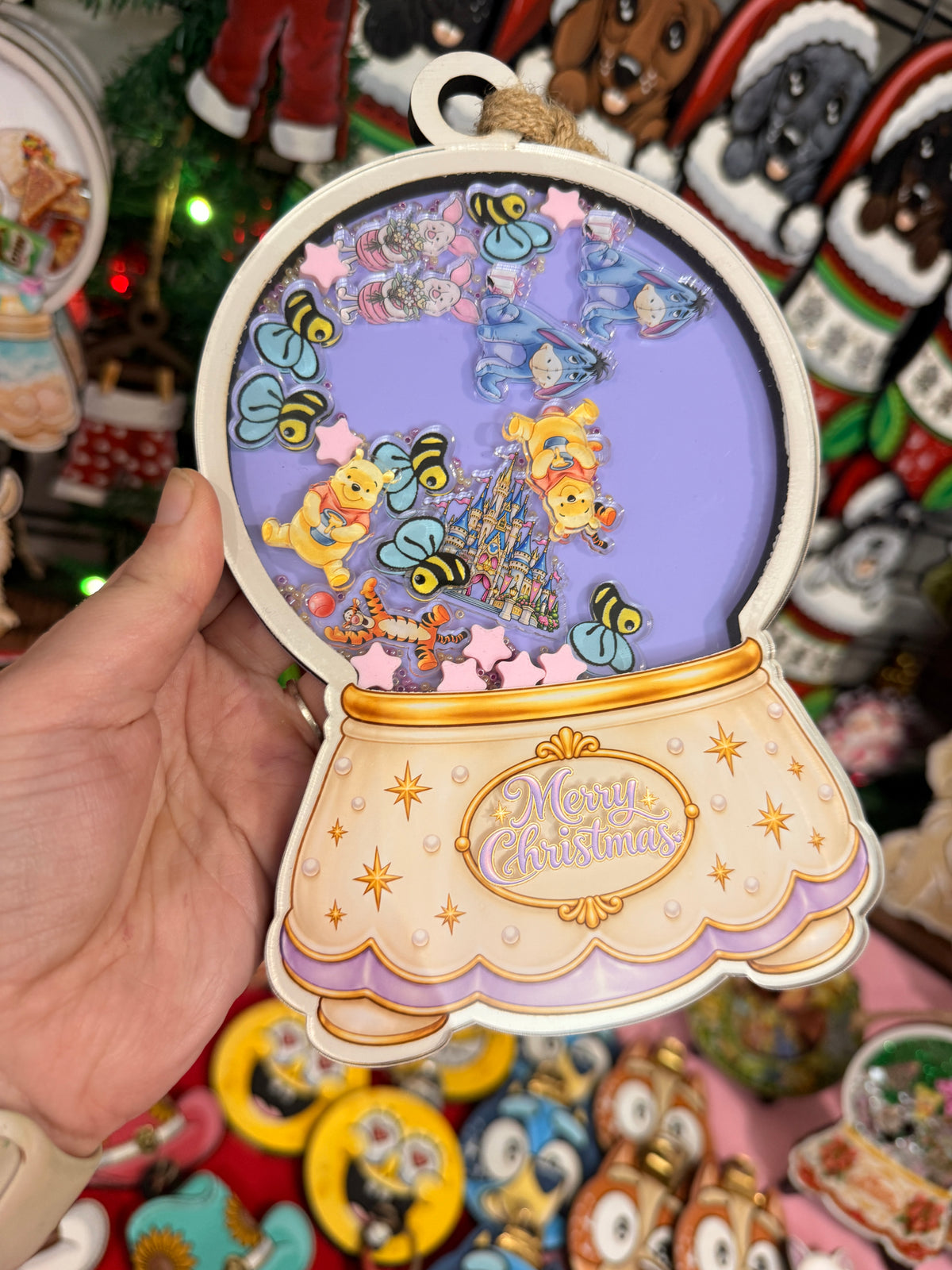 Cartoon Army Minis - Christmas Ornament snow globe shaker Winnie the Pooh