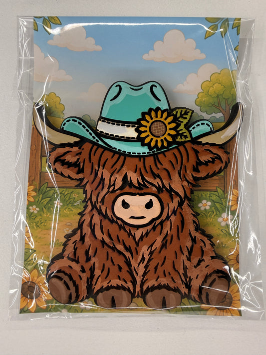 Cartoon Army Minis Magnet Christmas cowboy cowgirl Highlander Cow