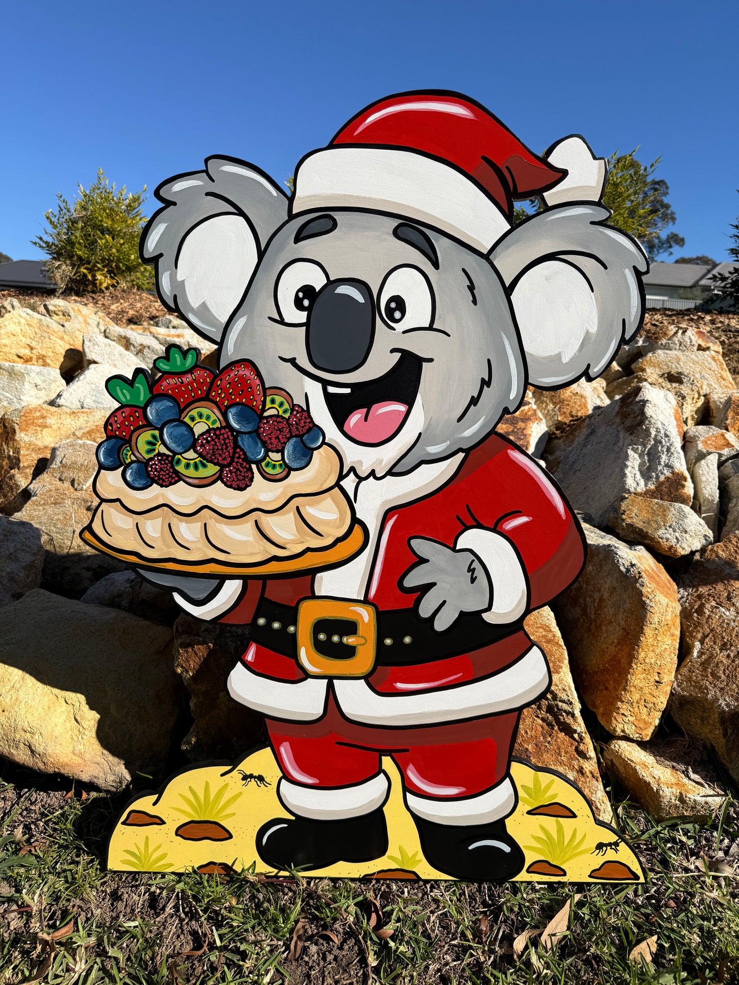 Koala Santa with Pavlova Christmas