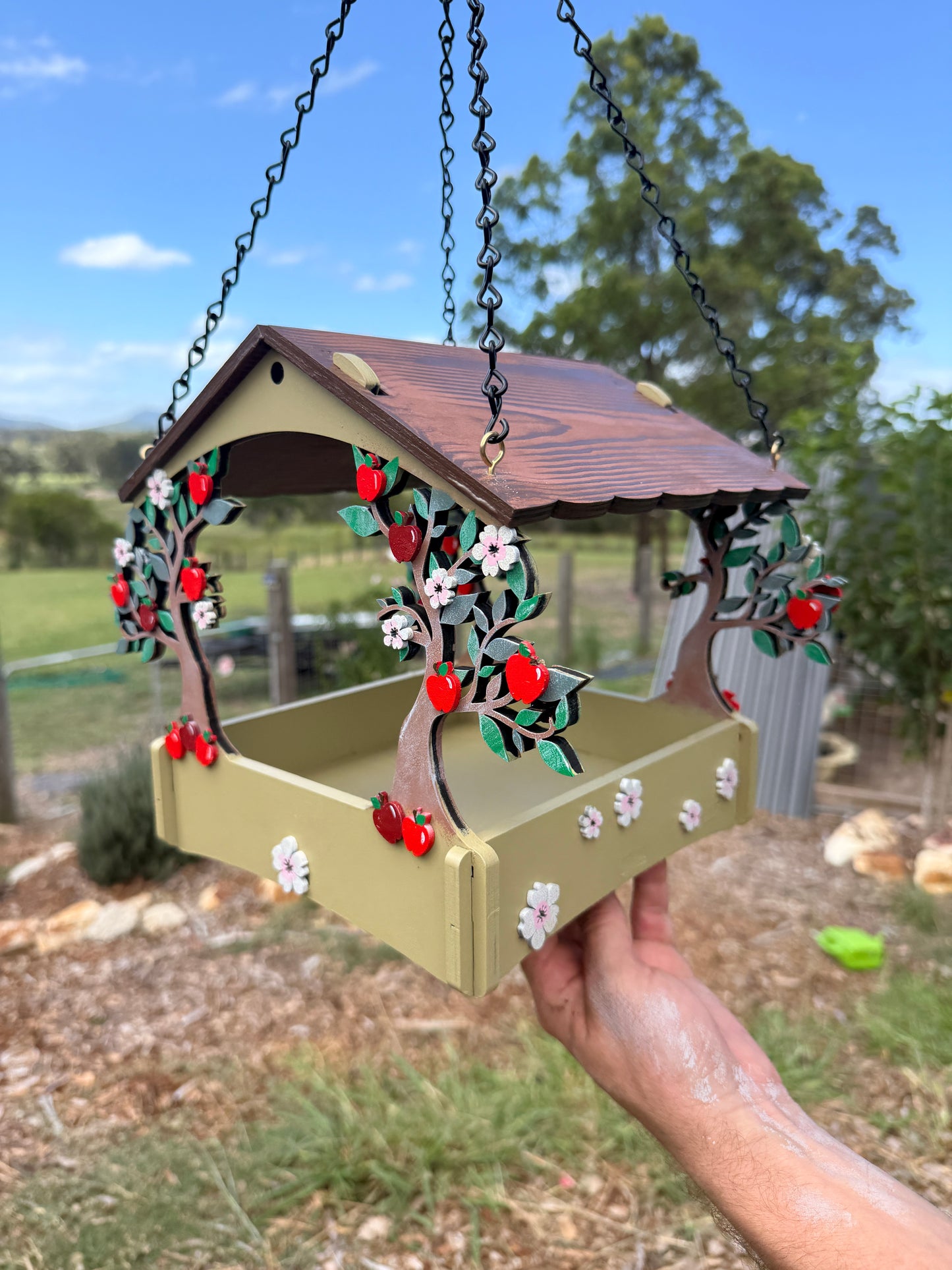 Apple Tree Bird Feeder Birdhouse