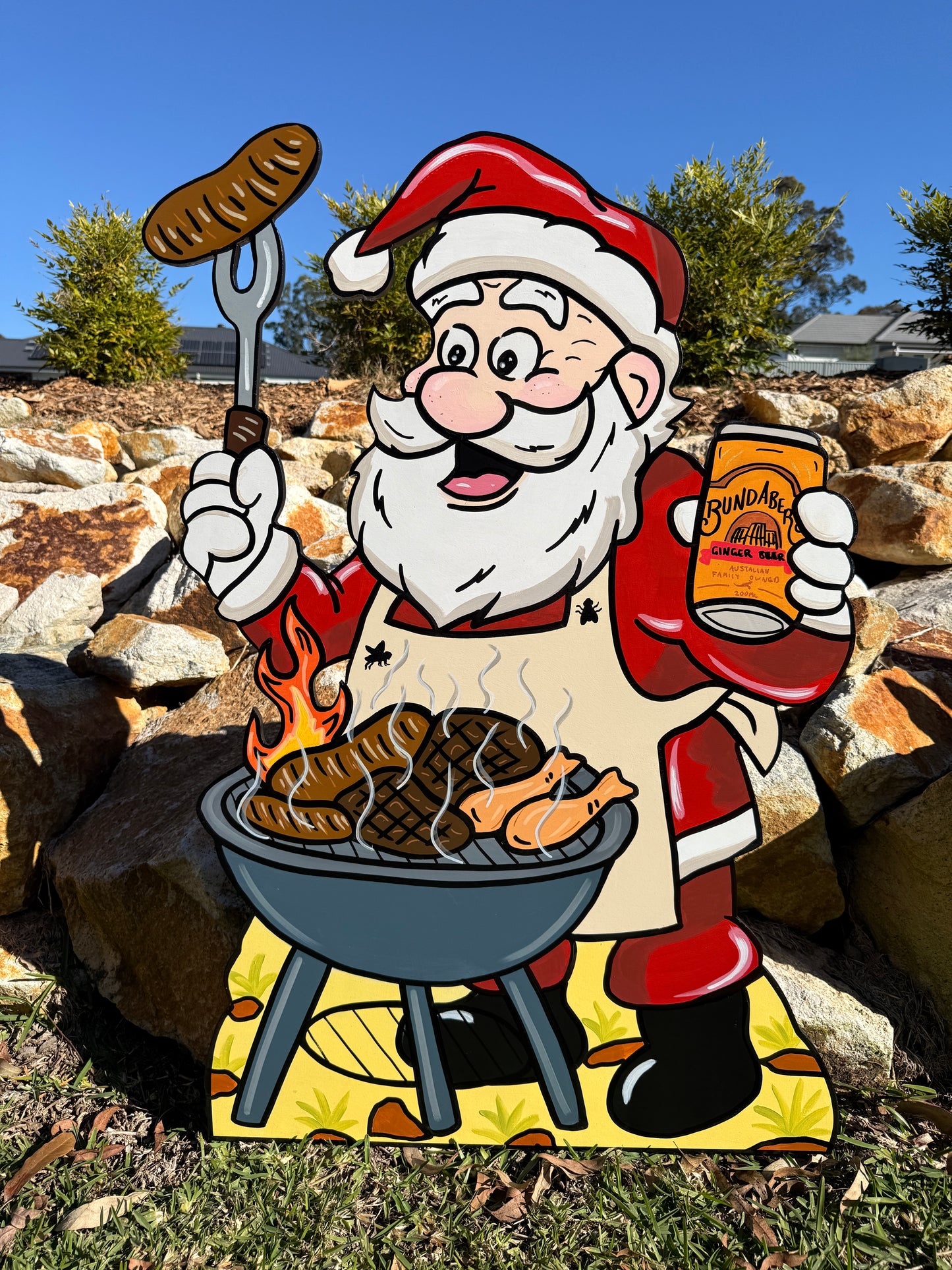 Santa cooking BBQ Christmas