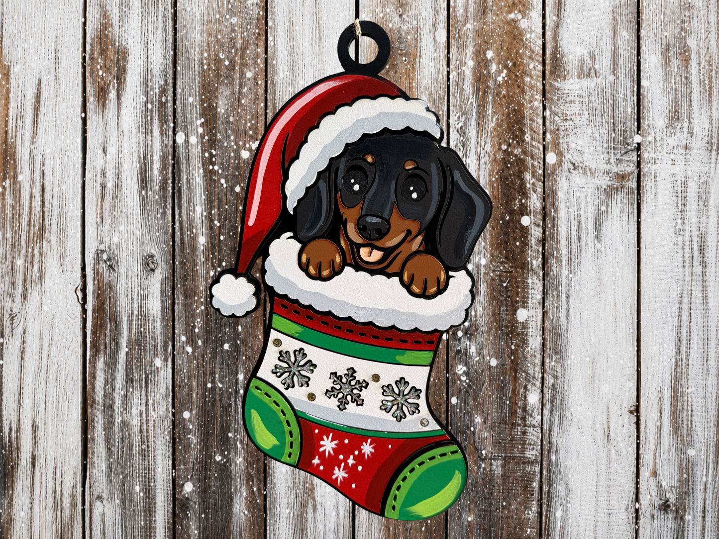 Large Hanging Christmas Decoration Dog