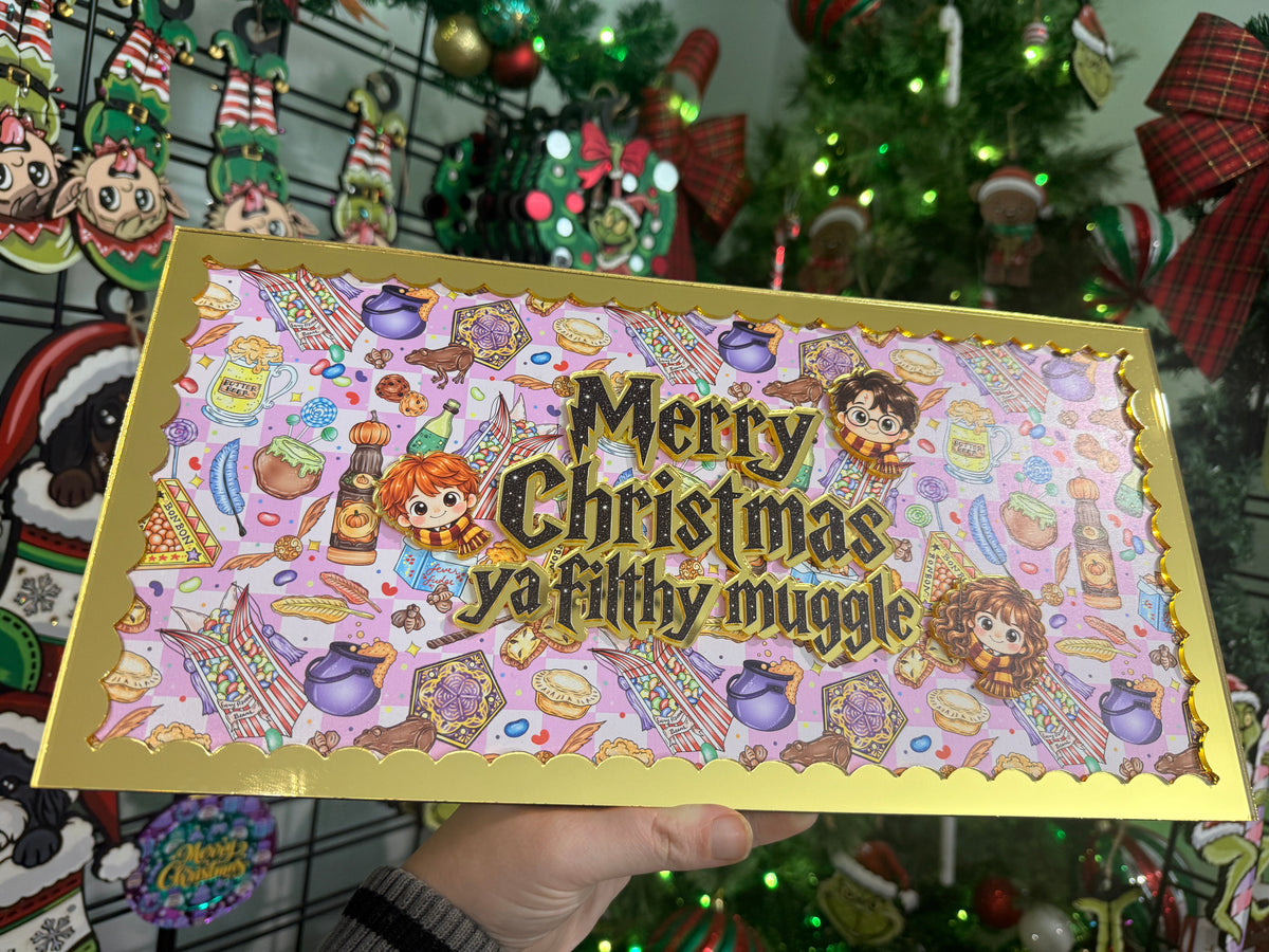Large Merry Christmas Mirror sign stand ornament Christmas Decoration Harry Potter