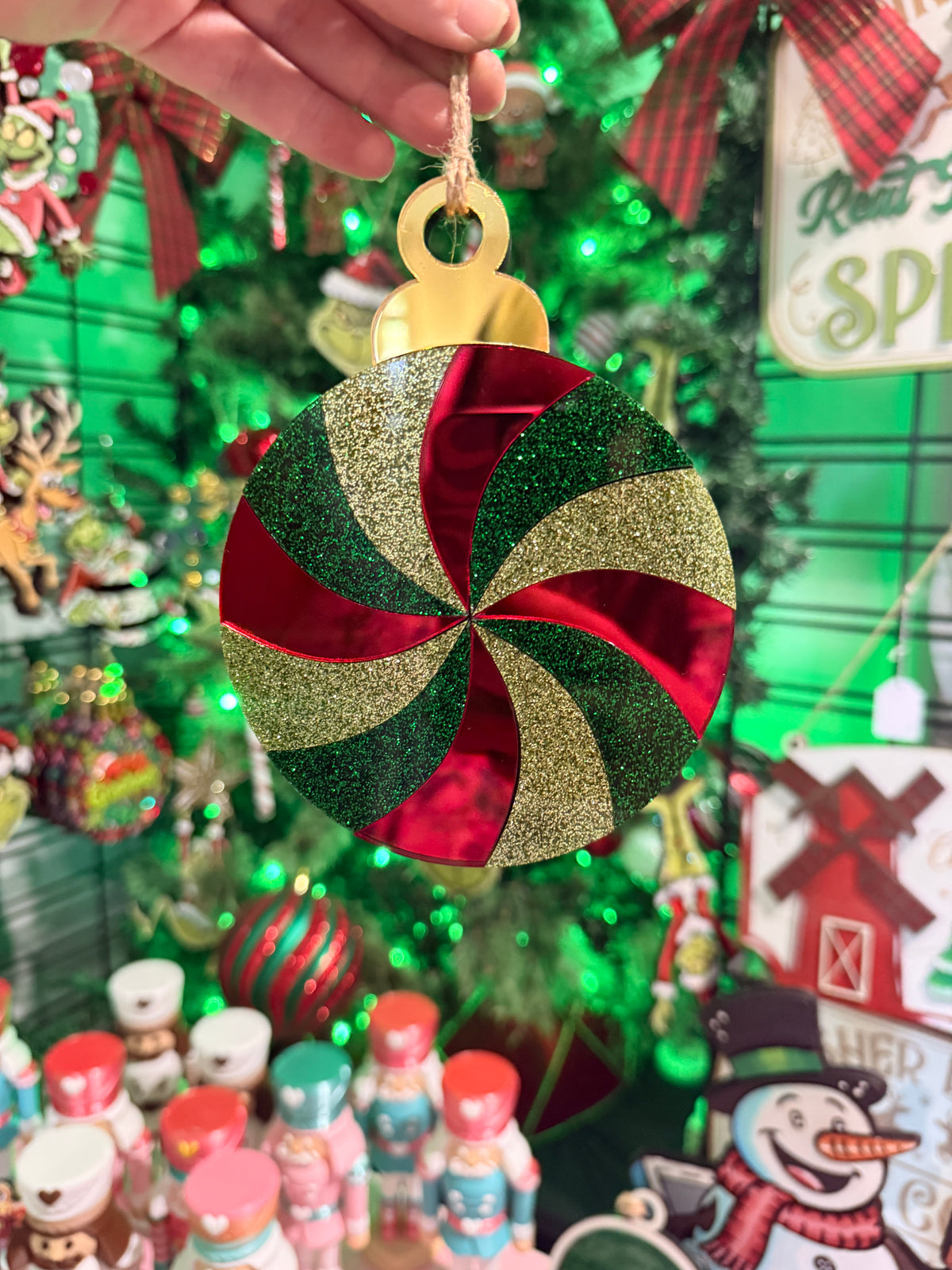 Christmas Decoration Ornament peppermint candy