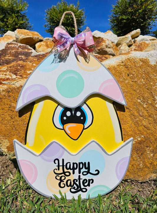 Happy Easter Chick Door Hangers