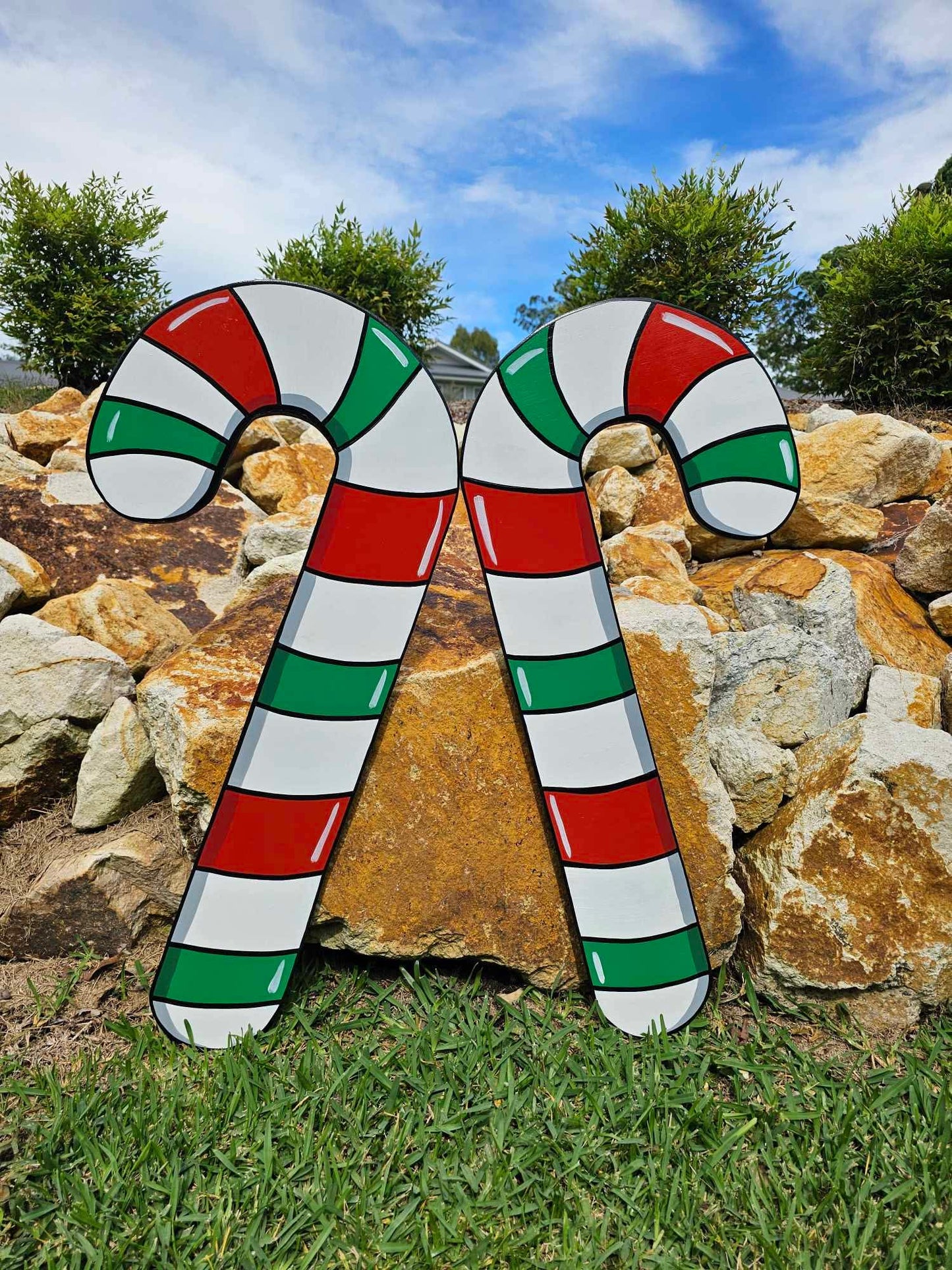Candy cane set of two 80cm Christmas