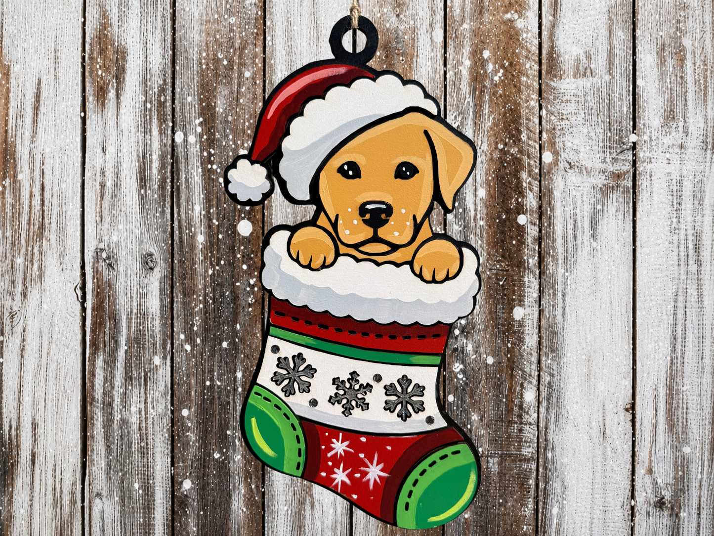 Large Hanging Christmas Decoration Dog
